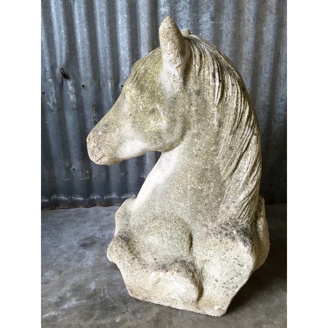Antique Concrete Horse Head Chairish