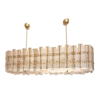 Italian Tropical Gold Murano Glass Chandelier by Simoeng For Sale