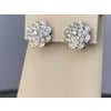 3.2 Carat Diamond VS quality Flower/Cluster Earring 18K Gold 0.8 Ct Solitaire For Sale - Image 16 of 18