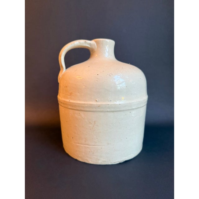 1920s Stoneware Beehive Jug With Strap Handle For Sale - Image 4 of 7