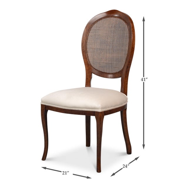 Louis XV Cane Back Dining Chairs in Walnut, Sets of 2 For Sale - Image 11 of 11