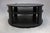 English Vintage Circular Wooden Coffee Table in Black Finish For Sale - Image 3 of 6