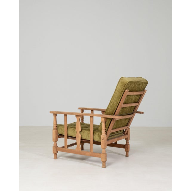 French 19th Century France Green Wood Armchair For Sale - Image 3 of 11