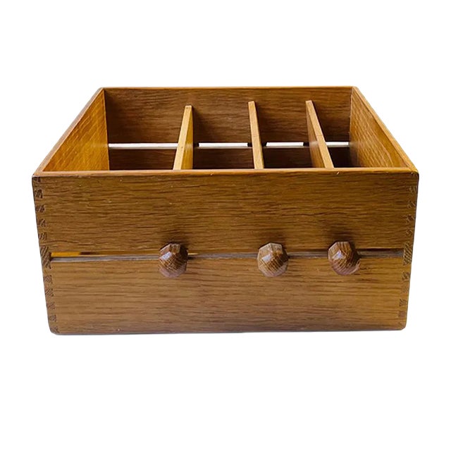 Vintage Document Organizer in Oak, 1960s For Sale