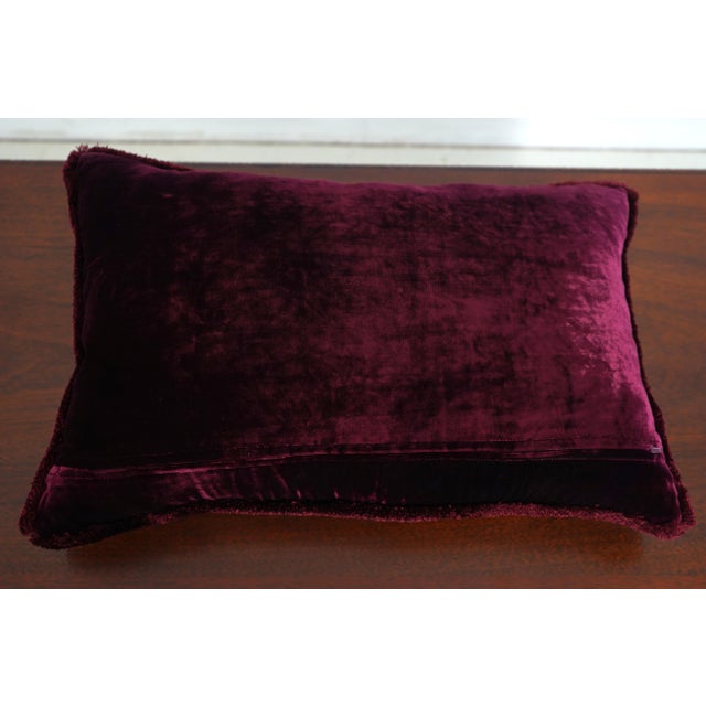 Set of 3 Crewelwork on Velvet Down Accent Pillows For Sale - Image 11 of 11