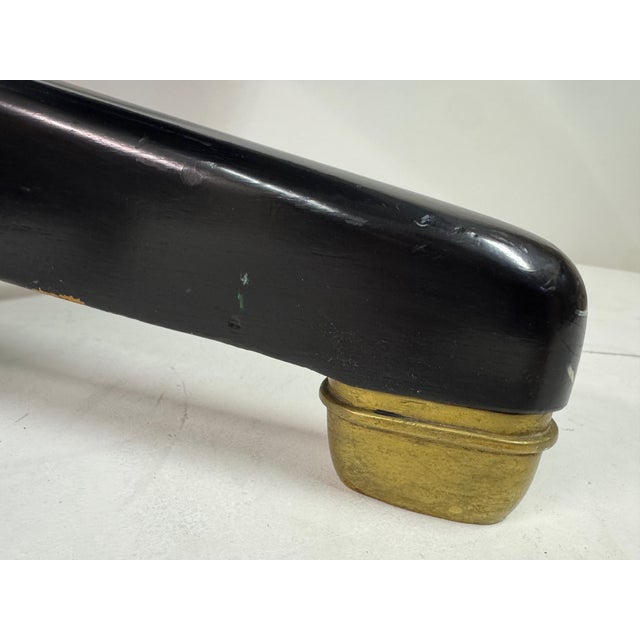 Ebonised Centre Table with Verde Alpi Marble Top, Italy, 1950s For Sale - Image 10 of 13