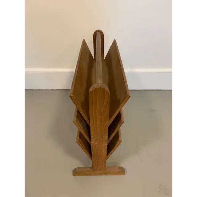 Danish Modern Teak Magazine Rack / Record Holder by Karl Johan Kirkegaard For Sale - Image 4 of 9