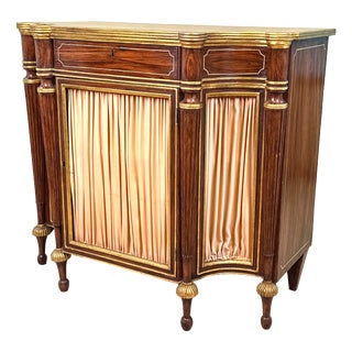 Regency Simulated Rosewood Breakfront Side Cabinet, 1830 For Sale