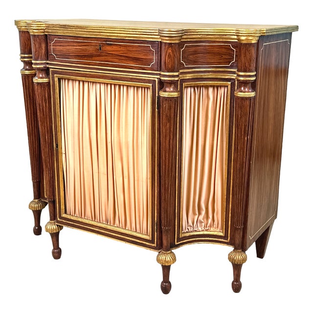 Regency Simulated Rosewood Breakfront Side Cabinet, 1830 For Sale