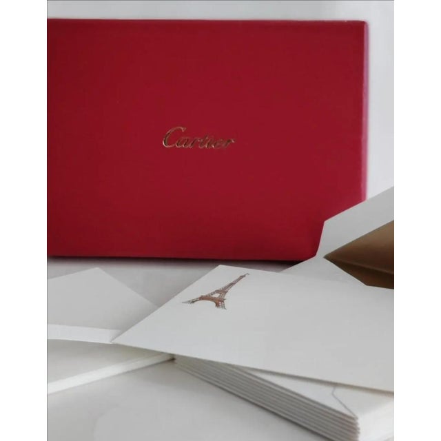 Cartier Luxury Eiffel Tower Embossed Stationery For Sale - Image 12 of 12