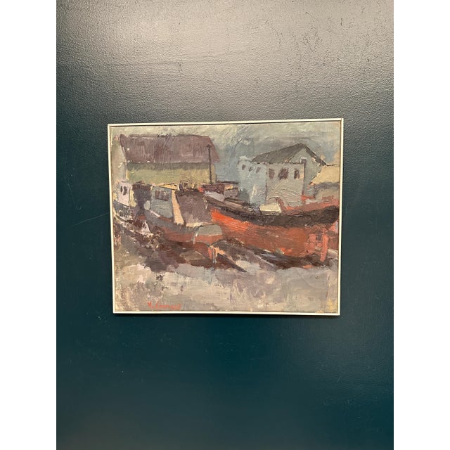 Ingemar Stragnell, Boats, 1960s, Oil on Canvas, Framed For Sale - Image 18 of 18