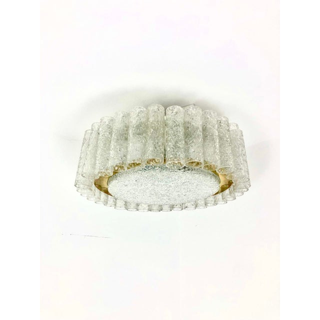 Ice Glass Plafoniere from Doria Leuchten, 1960s For Sale - Image 15 of 16