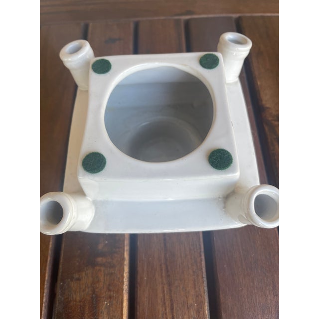 Vintage Tulipiere Vase in Solid Ceramic White For Sale In Santa Fe - Image 6 of 6