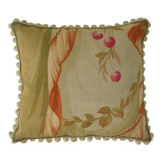 Circa 1860 Antique French Aubusson Pillow For Sale