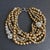 Mid 20th Century Vintage Multi-Strand Beaded Necklace Chunky Statement Cocktail Gold Rhinestone For Sale - Image 5 of 10