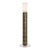 Handcrafted Ceramic Floor Lamp in With Linen Cylinder Lampshade in Gasoline Smoked Moss Glaze For Sale