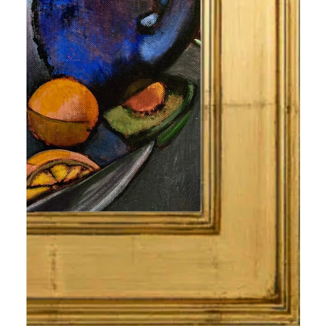 Abstract Fauvist Still Life Painting With Pitcher and Oranges For Sale - Image 3 of 10