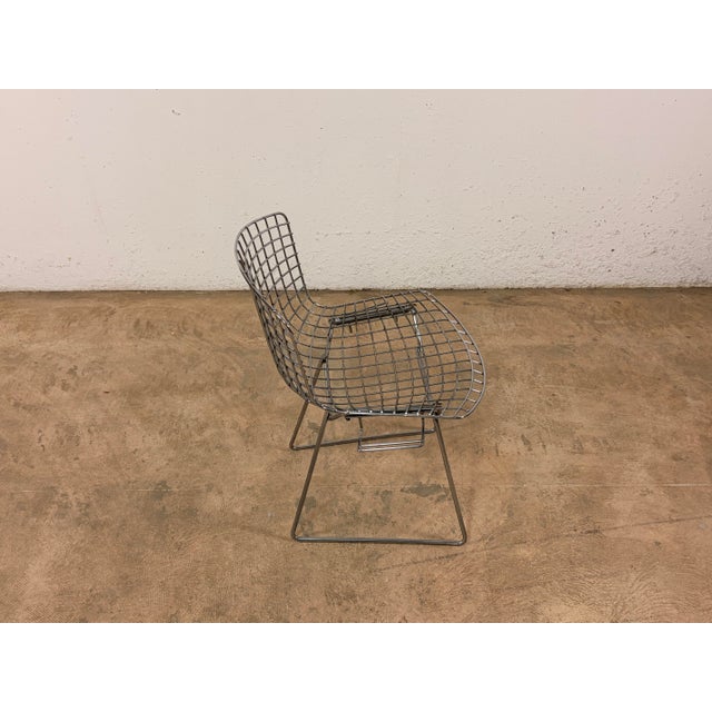 Metal Bertoia Side Chair in Chrome by Harry Bertoia for Knoll International, 1980s For Sale - Image 7 of 14