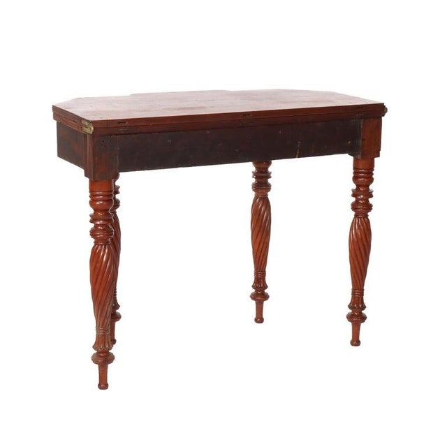Antique Sheraton Mahogany Card Table C1830 For Sale - Image 13 of 18