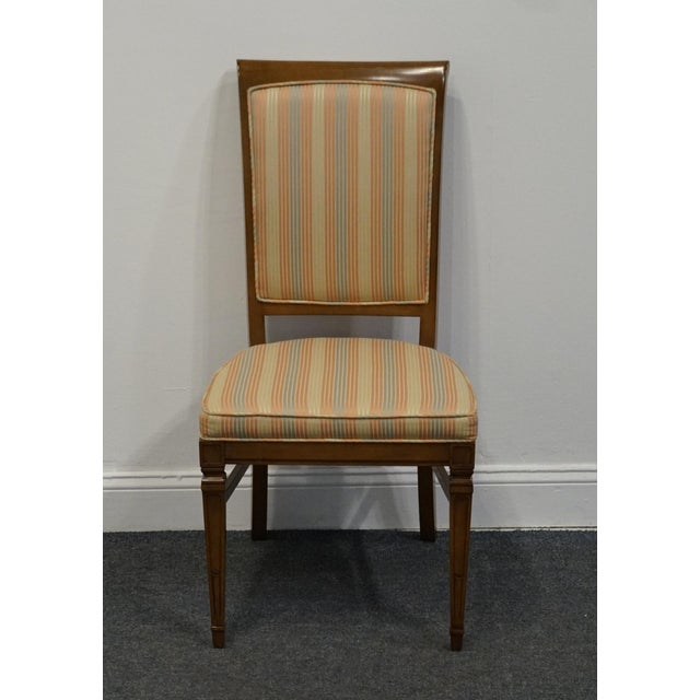 Traditional High End Vintage Solid Cherry Italian Neoclassical Regency Revival Dining Side Chair For Sale - Image 3 of 8