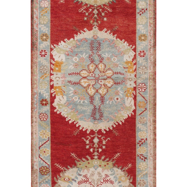 Vintage Circa 1940 Turkish Oushak Runner Rug , 2ft 11in X 11ft 5in For Sale - Image 11 of 11
