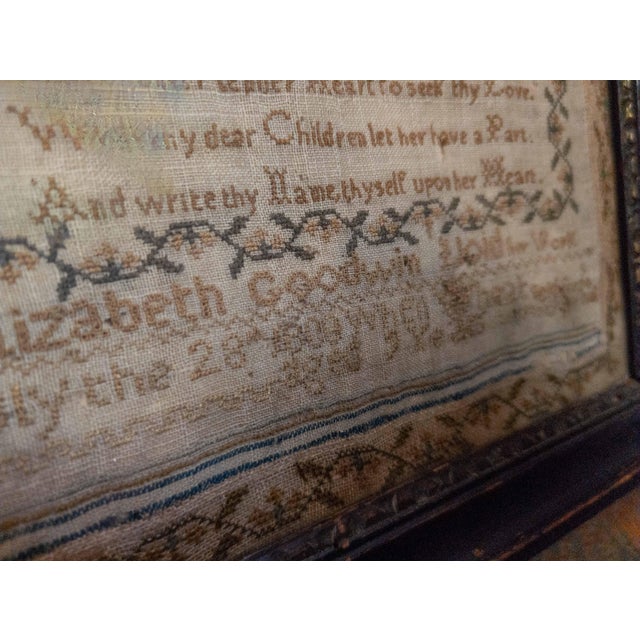 19th Century English Georgian Needlework Sampler Dated 1808 For Sale - Image 15 of 16