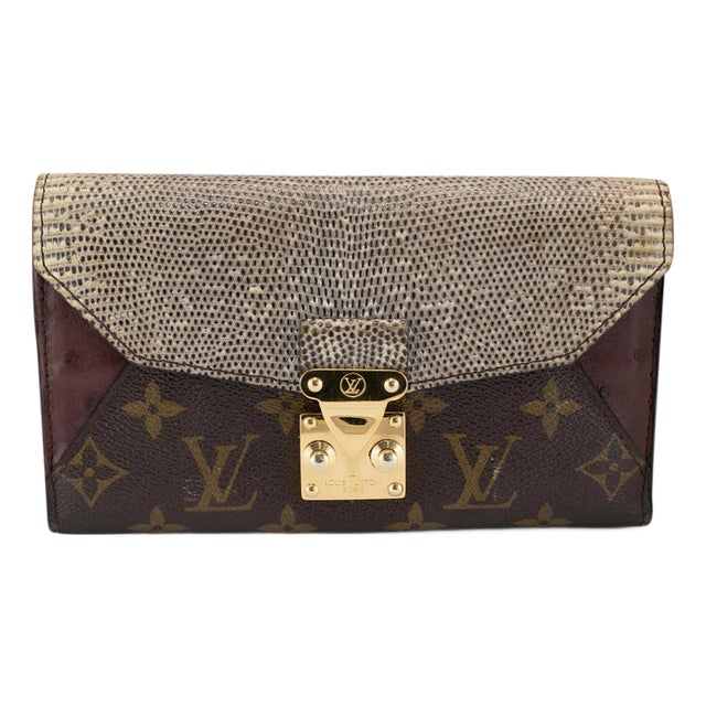 Louis Vuitton Majestueux Mi4152 Monogram Canvas Leather Envelope Wallet For Sale