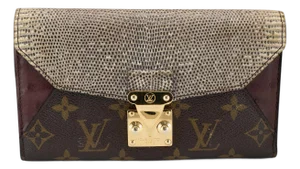 Louis Vuitton Majestueux Mi4152 Monogram Canvas Leather Envelope Wallet