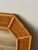 Mid Century Octagonal Reed & Rattan Wall Mirror With Faceted Frame For Sale In Philadelphia - Image 6 of 7
