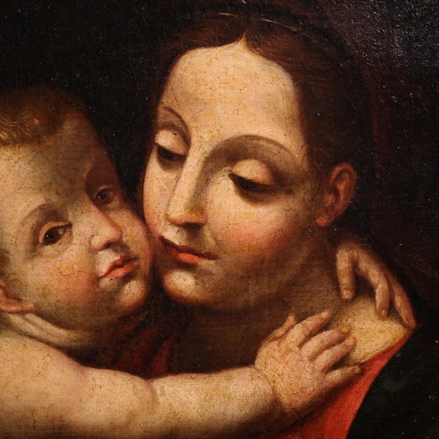 Italian Artist, Madonna and Child, 1770, Oil on Canvas For Sale - Image 10 of 13