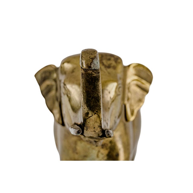Vintage Mid-Century Modern Solid Brass Elephant Figurine For Sale In Tulsa - Image 6 of 10