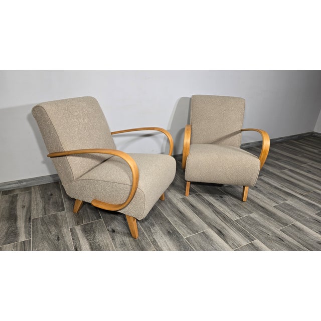 Lounge Chairs from Jindrich Halabala, 1940s, Set of 2 For Sale - Image 10 of 11