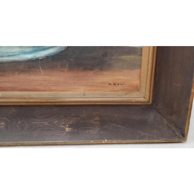 1920s Arthur Dow "Fruit Still Life" Original Oil Painting C.1920s For Sale - Image 5 of 8