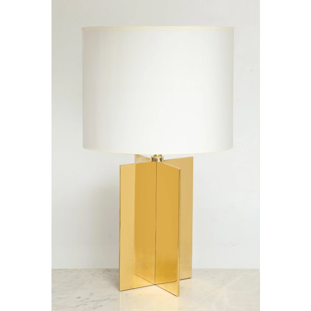 Metal Bespoke "Croisillon" Lamps in the Jean Michel Frank Manner - a Pair For Sale - Image 7 of 9