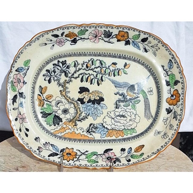Ashworth Ironstone Antique Ashworth Brothers Hanley England 13" Serving Platter For Sale - Image 4 of 11