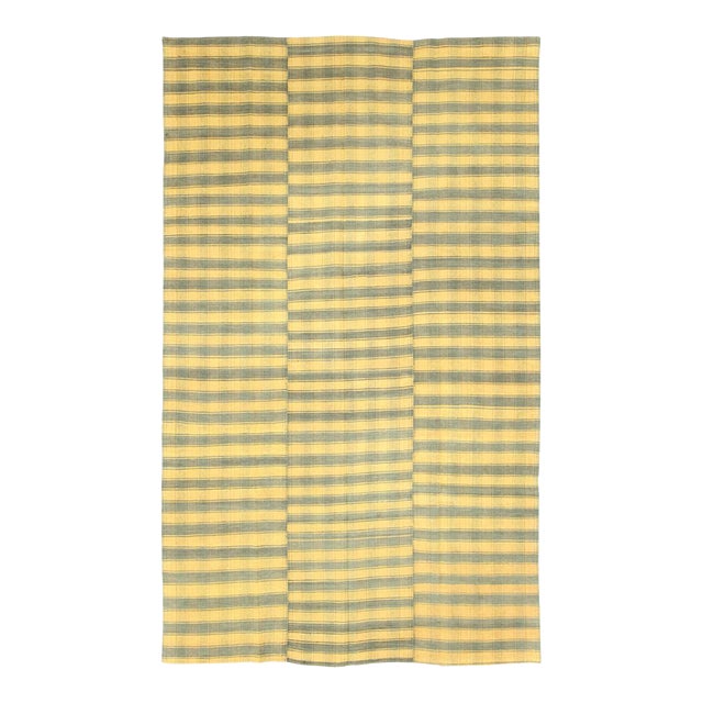 Galerie Shabab Collection Mid-20th Century Small Room Size Turkish Flat-Weave Kilim Accent Rug in Yellow For Sale