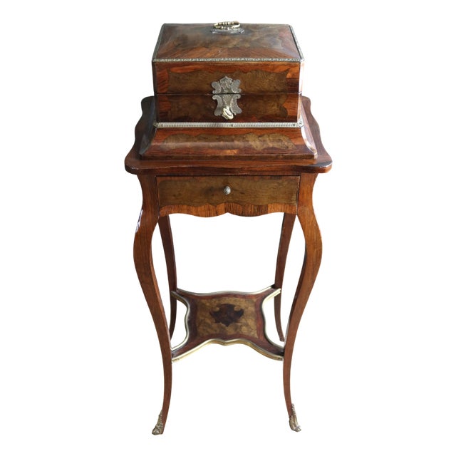 Jewelry Box on Stand, 19th Century For Sale