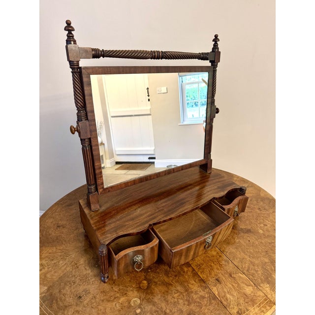 Antique Victorian Mahogany Swing Mirror, 1860s For Sale - Image 3 of 8