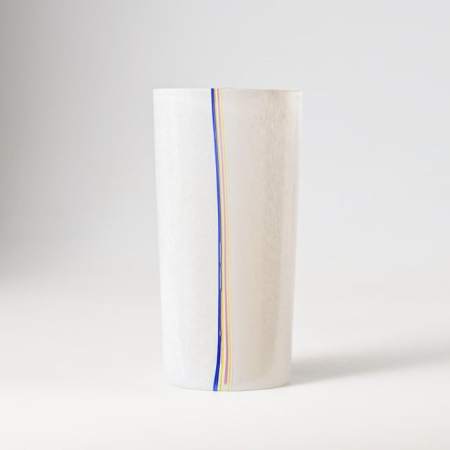 Rainbow Series Glass Vase by Bertil Vallien for Kosta Boda, 1980s, in Very Good conditions. Designed 1980 to 1989 This...