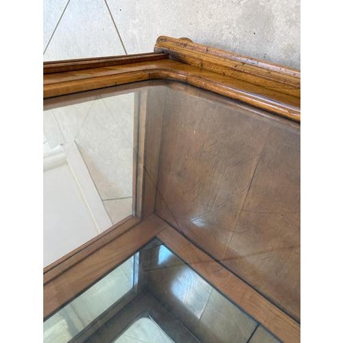 Brown Biedermeier Display Cabinet in Walnut For Sale - Image 8 of 15