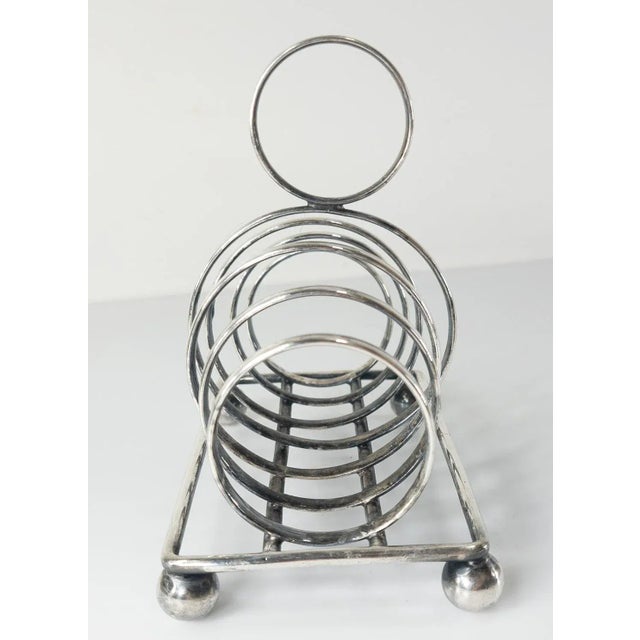 Victorian 19th Century English Sheffield Silver Plate Toast Rack For Sale - Image 3 of 11