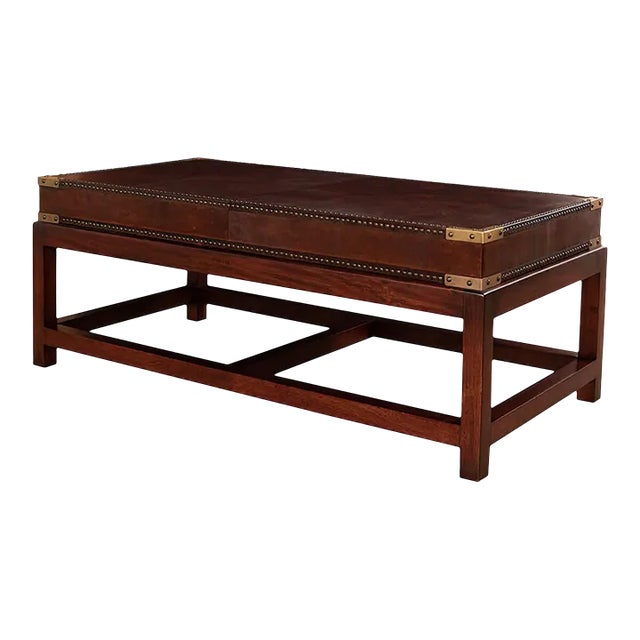 Campaign Style Coffee Table For Sale