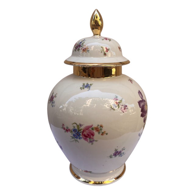 Bavarian Porcelain Lidded Jug, 1890s For Sale
