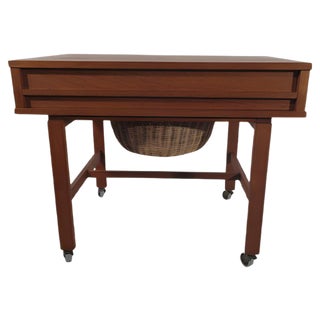 Danish Teak Serving Cart, 1960s For Sale