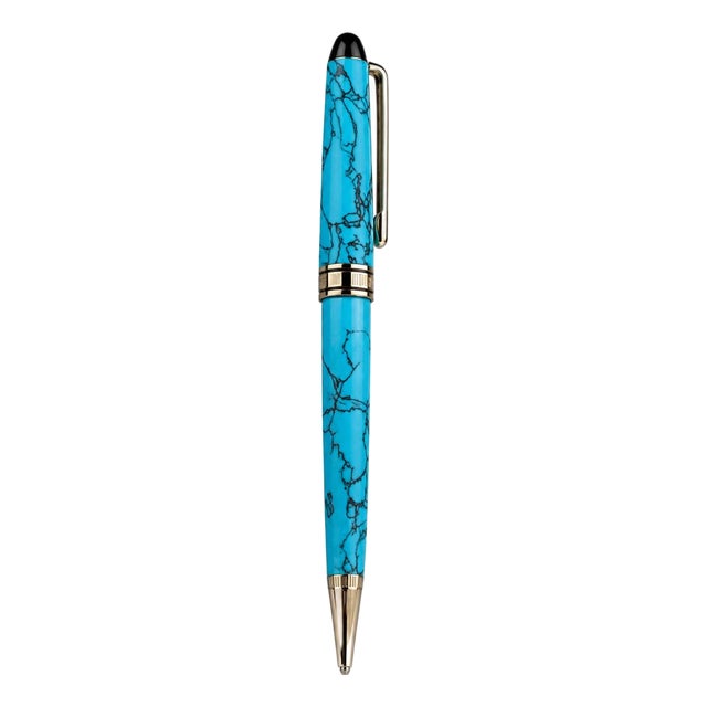 Turquoise Pen Gemstone Ballpoint Southwest American For Sale