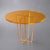 Modern Transparent Neon Orange Lucite Dining Table For Sale - Image 3 of 5