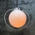 French Nickel Plated Pendant Lamp with White Opaline Globe, 1950s For Sale - Image 5 of 8