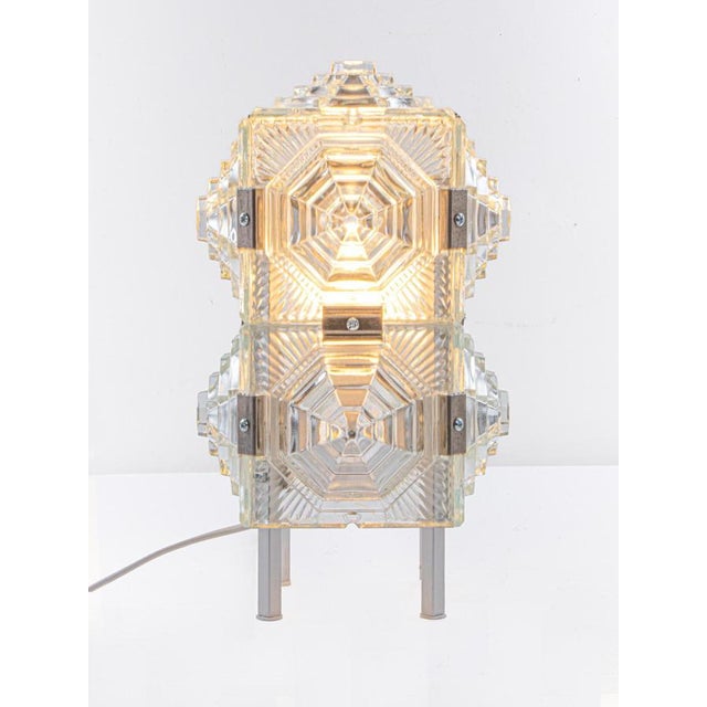 Bohemian Glass Cube Ceiling Light by Stone Shenows, 1960s For Sale - Image 11 of 12