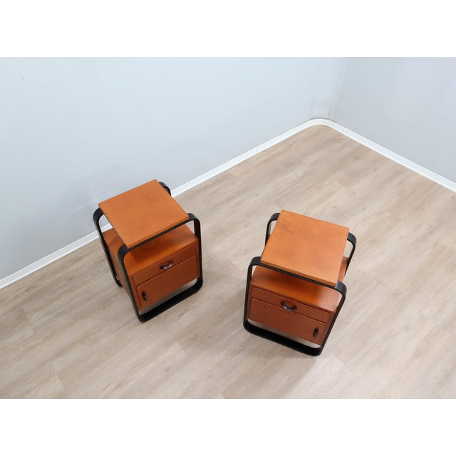 Nightstands attributed to Giuseppe Pagano for Pogatschnig, 1940s, Set of 2 For Sale - Image 11 of 16