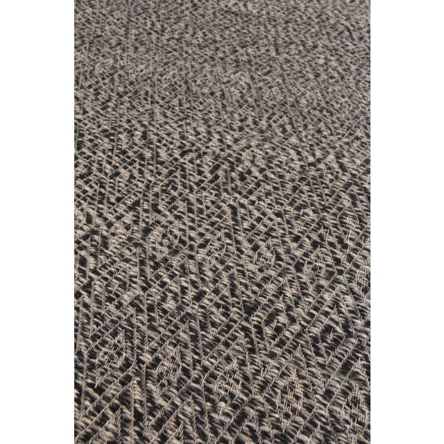 Transitional Sanz Flatweave Wool Silver Rug - 6'x9' For Sale - Image 3 of 11